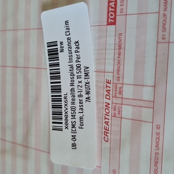 UB-04 (CMS 1450) Medical Billing Claim Forms. Open pkg. Few less than 500. - Picture 2 of 3